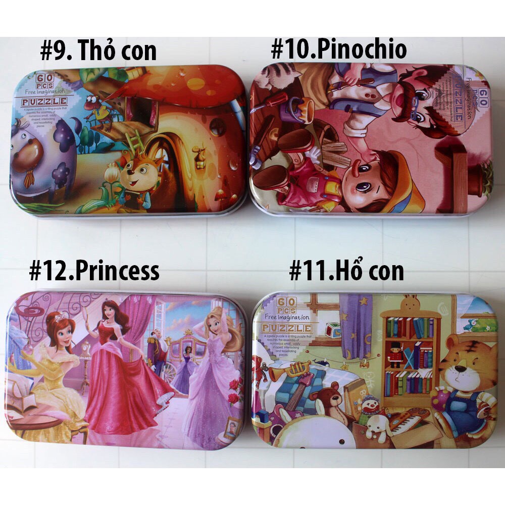 Combo 20 hộp tranh ghép 60 miếng Puzzletoys