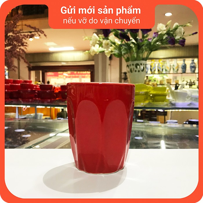 Tách cà phê sứ - Dáng cốc múi 200 ml - Gốm sứ Hải Long