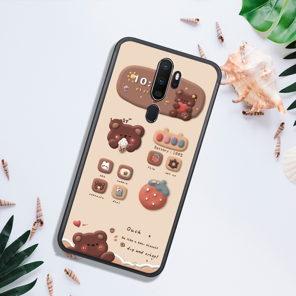 ỐP LƯNG OPPO A5 2020 - A9 2020 - A8 - A31, IN HÌNH GẤU NÂU CHOCOLATE ĐÁNG YÊU.