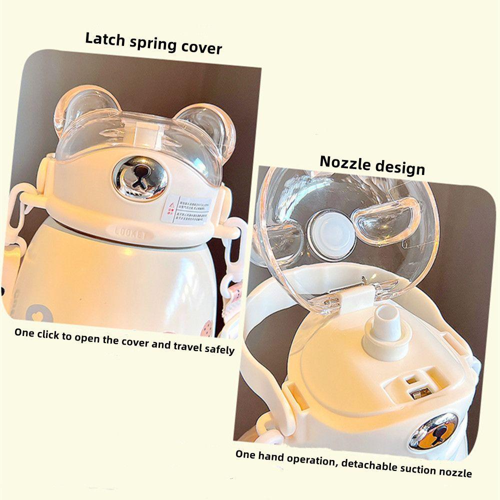 Bình Nước Giữ Nhiệt Dung Tích Lớn 860ml Thiết Kế Dễ Thương