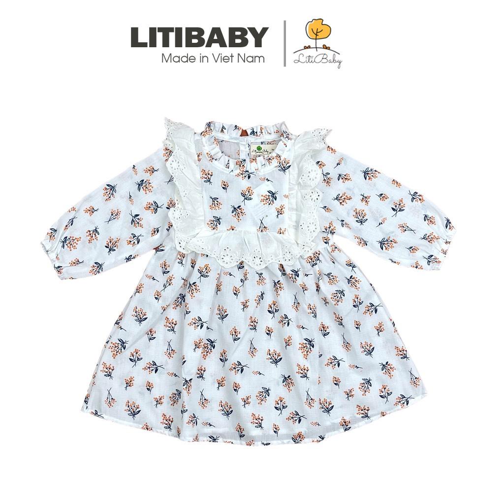 Váy ren ngực dài tay LITIBABY 1/8T
