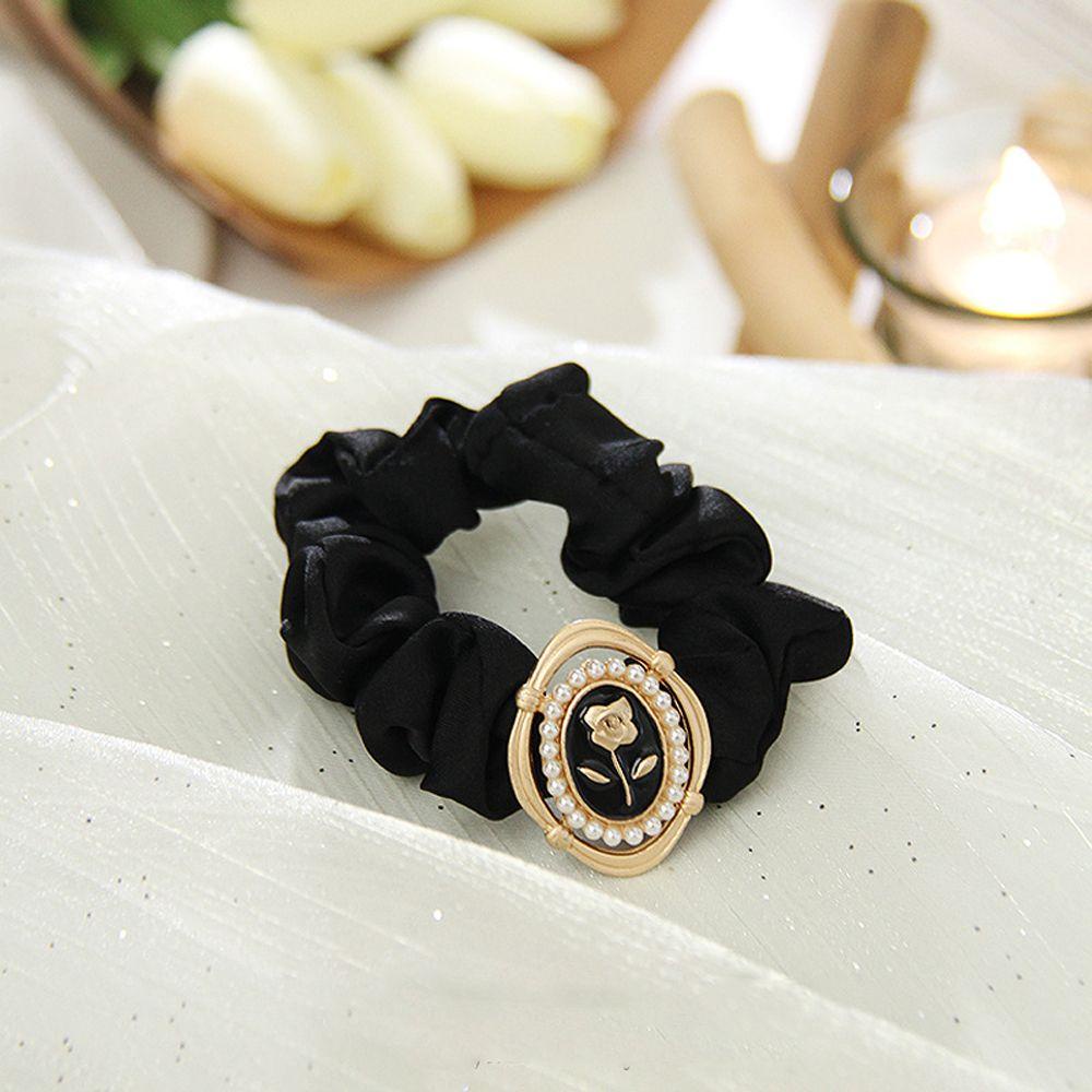 Dây Buộc Tóc Vải Satin In Hoa Kiểu Pháp Cổ Điển Sang Trọng WMES15H Cho Bạn Gái