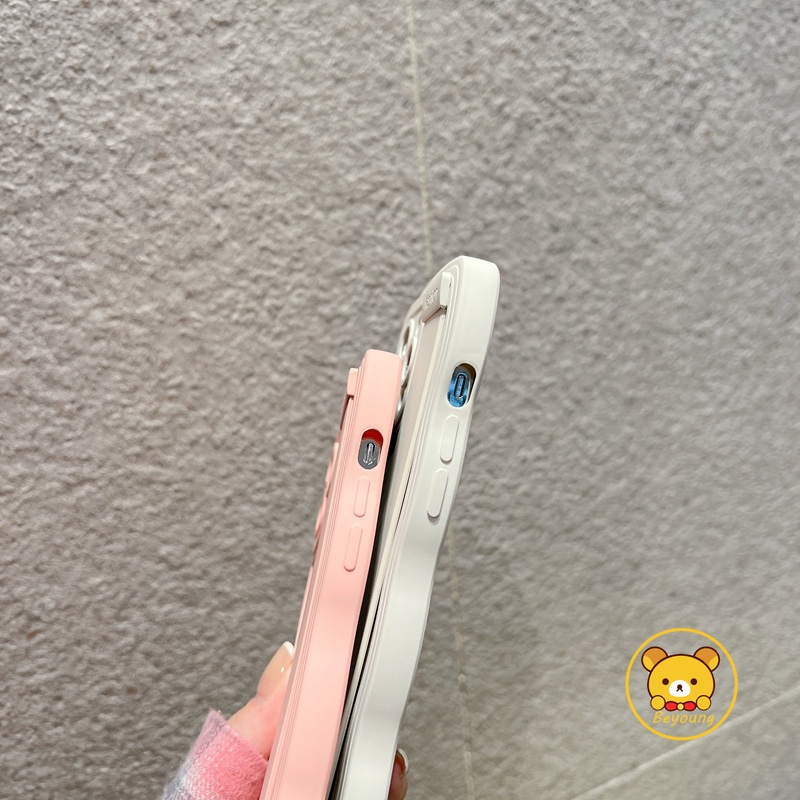Ốp Điện Thoại TPU Mềm Màu Trơn Có Dây Đeo Tay Cho iPhone 13 Pro Max 12 Pro Max 11 Pro Max