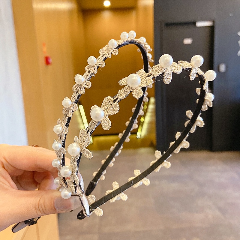 Băng Đô Đính Ngọc Trai Thiết Kế Mới Thời Trang Mùa Hè Theo Phong Cách Hàn Quốc