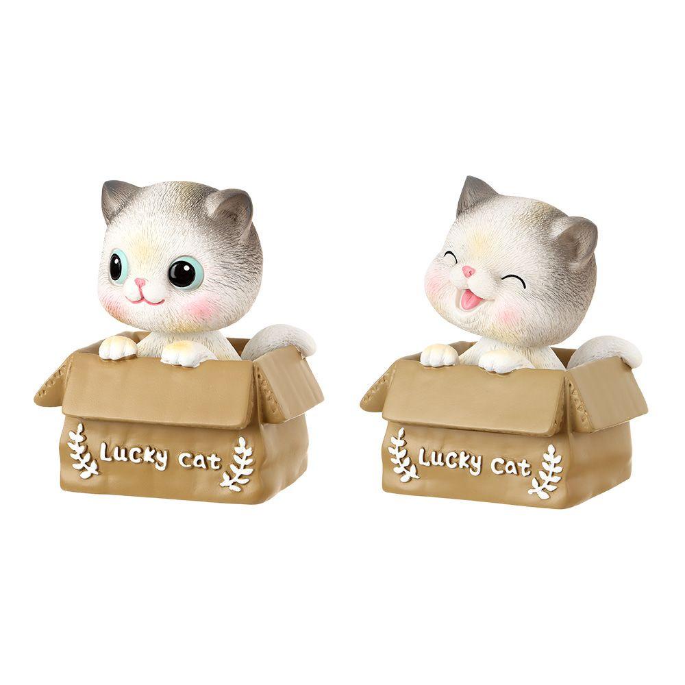 BTLIMER Mèo Con Lắc Đầu Dễ Thương Trang Trí Bảng Điều Khiển Xe Hơi