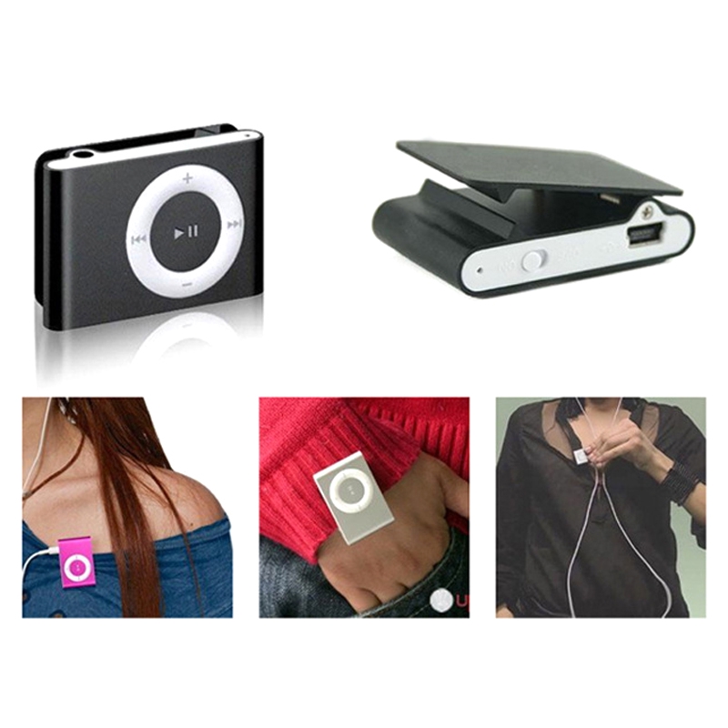 Máy nghe nhạc MP3 mini vỏ nhôm kèm dây cáp + tai nghe