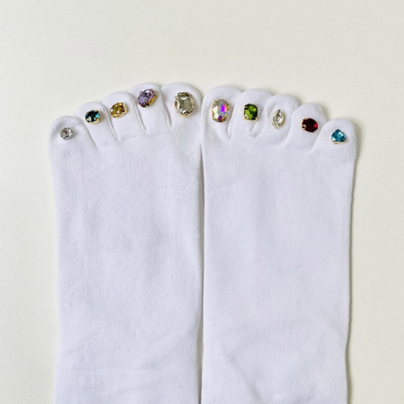 XIXI Tất Cotton Xỏ Ngón Đính Đá Thời Trang Cho Nữ