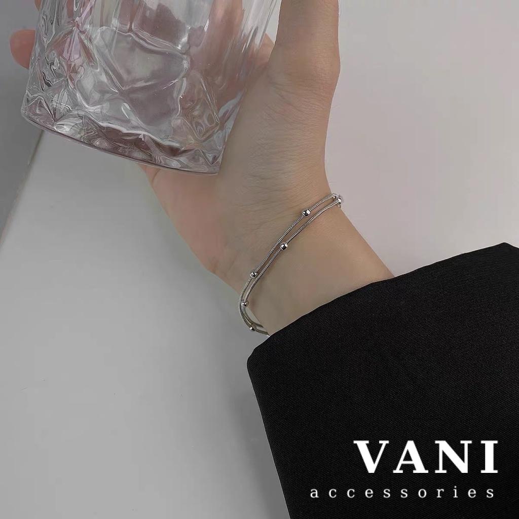 Lắc Tay Sợi Nhiễn 2 Lớp Đính Bi Basic - Vani Store - TS000661