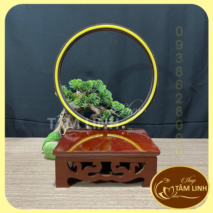 Tượng Bổn Sư Cao 20 cm Kèm Hào Quang Led Neon