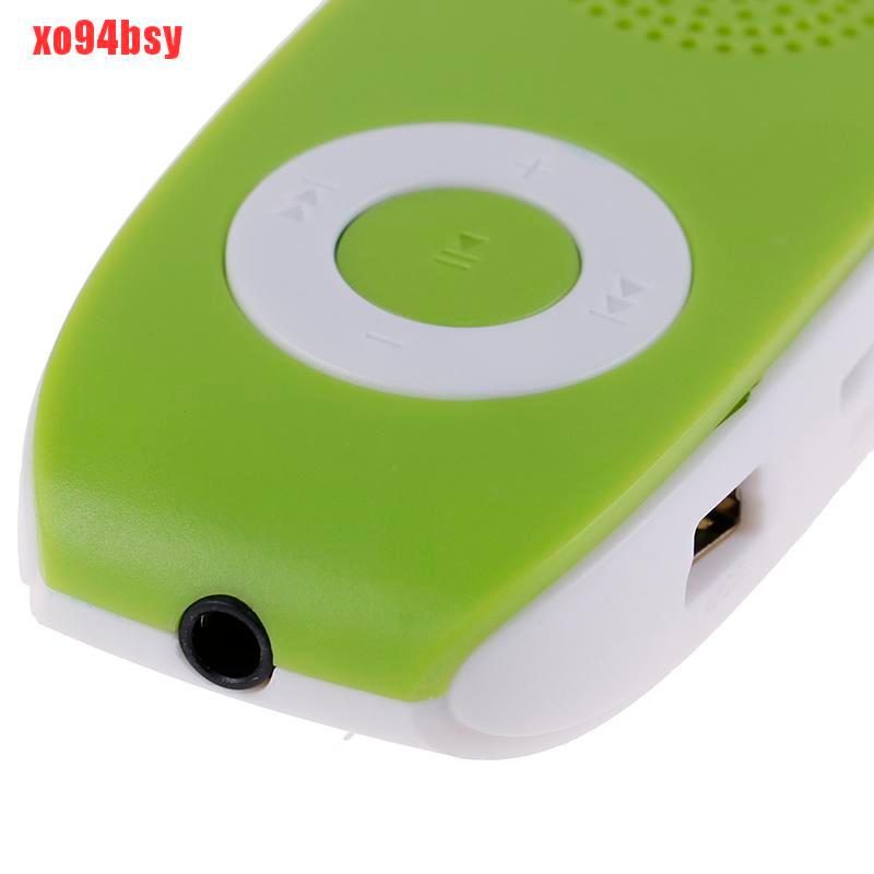 [xo94bsy]Mini Clip USB MP3 Player Support TF Card Sport Music Media Built-in Speaker