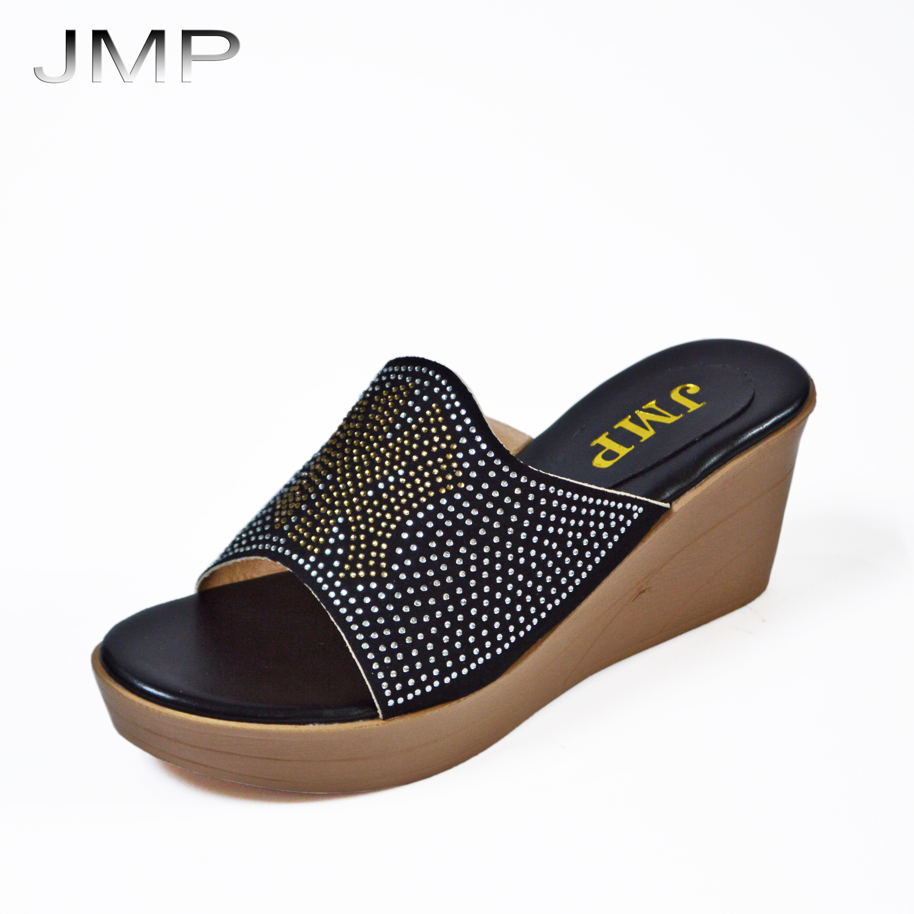 JMP - Dép Nữ Đế Xuồng Đính đá Cao 7cm Mã DE19