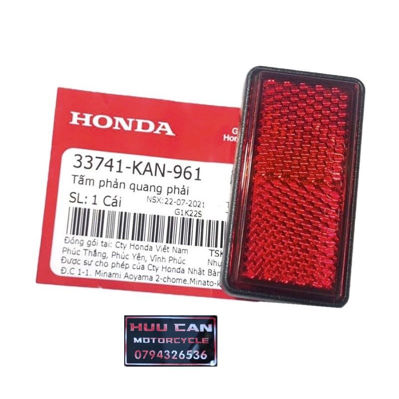 Tấm phản quang đỏ dè sau xe HONDA WINNER 150, WINNER X (RS150 V1 V2 V3), FUTURE, AB
