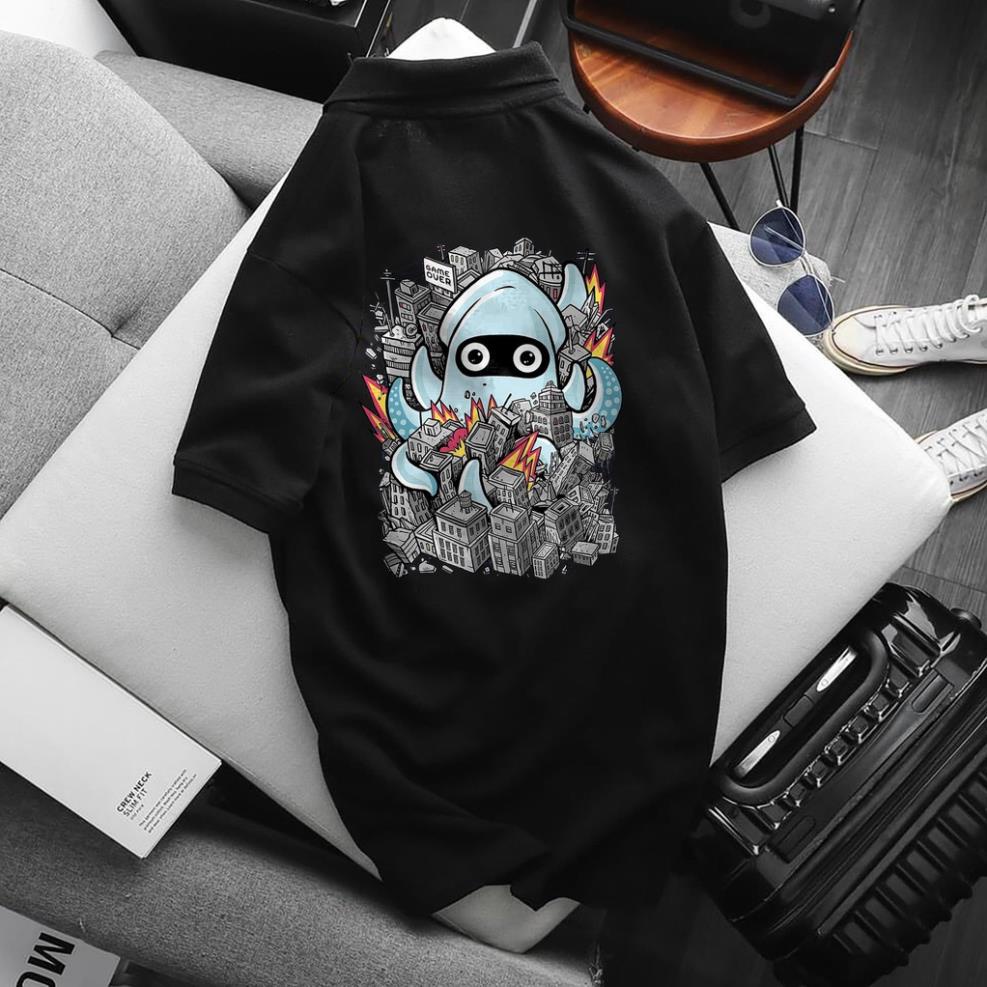 Áo Polo chất Thun Cá Sấu Poly Thái, Áo thun có cổ trắng, đen full size nam nữ, cổ trụ Unisex,  KKim Shop