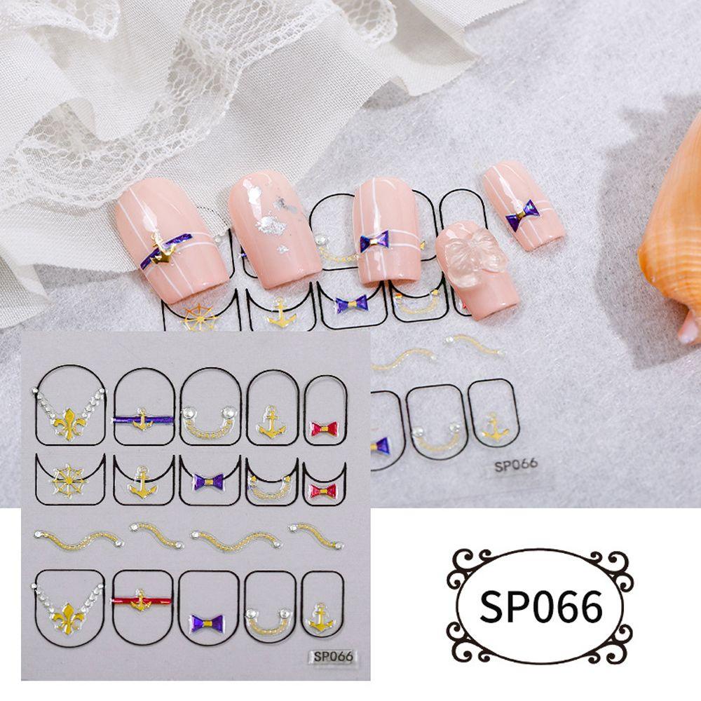 Miếng Dán Trang Trí Móng Tay Họa Tiết Vỏ Sò / Chim Hồng Hạc / Hoa Cực Quang Độc Đáo