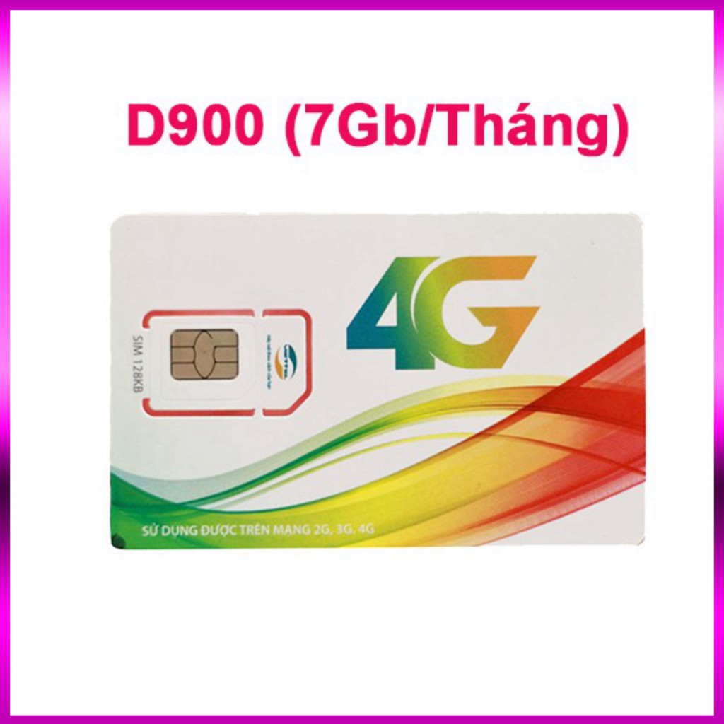 SIM 4G viettel D900 TẶNG 7GB/THÁNG d500 tặng 4gb/tháng mua 1 lần lướt web cả năm