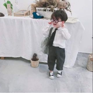 combo áo sơ mi  + quần + cà vat sz 2-8tuổi