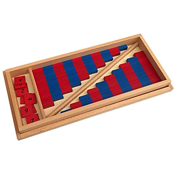 Hộp gậy số cỡ nhỏ Montessori (Small number rods)
