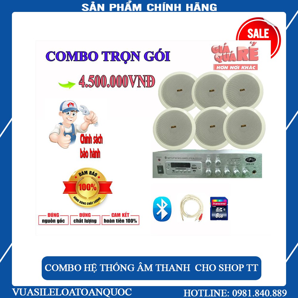 [Giá Hủy Diệt] COMBO HỆ THỐNG ÂM THANH NGHE NHẠC SPA, SHOP THỜI TRANG CỰC HAY HÀNG CHÍNH HÃNG