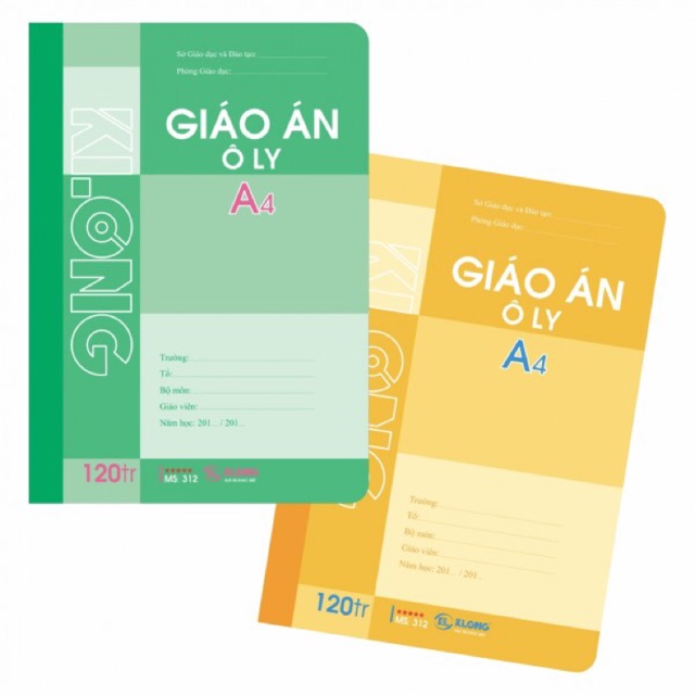 Sổ giáo án ô ly A4 Klong