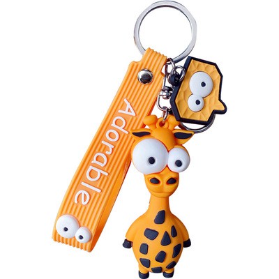 Móc khóa hươu cao cổ mắt to sáng tạo độc đáo dễ thương/ keychain hươu cao cổ ngựa vằn