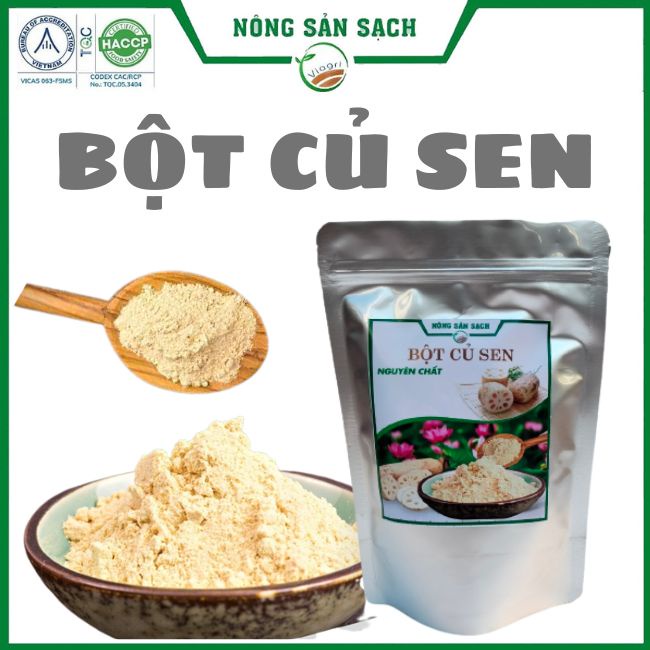 Bột củ sen nguyên chất 100% rất tốt cho người già có thể mix ngũ cốc/Hạt Granola của Nông sản sạch Việt Nam