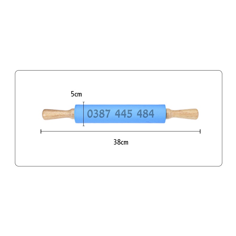 COMBO: Cây lăn bột + Thảm nhào silicon, Cây lăn bột , cán bột làm bánh cán gỗ tay gỗ