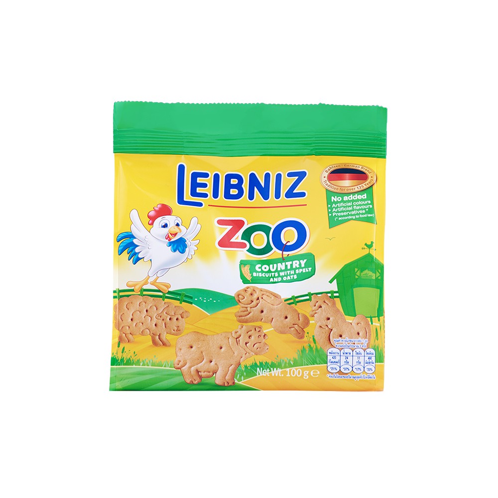 [Mã FMCGM25 - 10% ĐH 150K] Bánh qui bơ lúa mì & yến mạch hình thú Leibniz zoo 100g