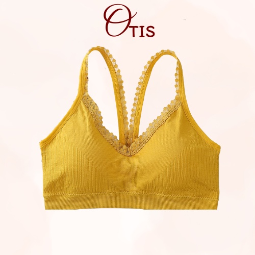 Áo Ngực 2 Quây Chéo Lưng Cotton Viền Ren Học Sinh  OTIS - 2029