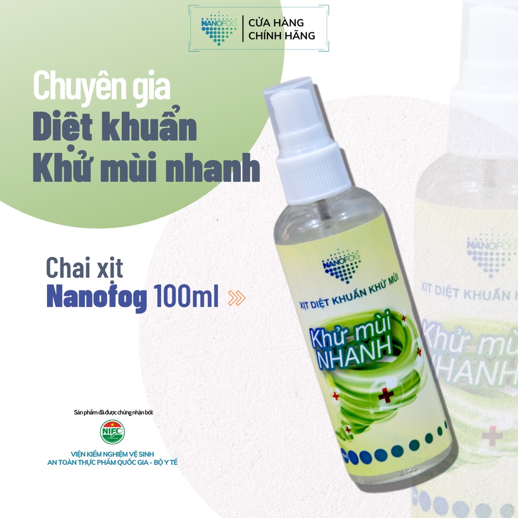 Chai xịt diệt khuẩn khử mùi nhanh NANOFOG / Dung dịch rửa tay sát khuẩn/ Nước khử khuẩn/ Xịt rửa tay khô/ Khử mùi nhanh | BigBuy360 - bigbuy360.vn