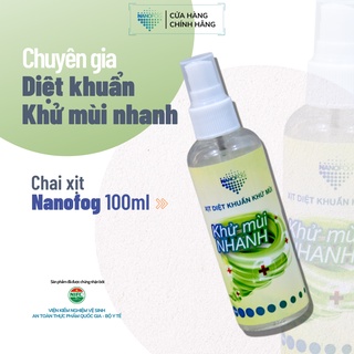 Chai xịt diệt khuẩn khử mùi nhanh NANOFOG / Dung dịch rửa tay sát khuẩn/ Nước khử khuẩn/ Xịt rửa tay khô/ Khử mùi nhanh
