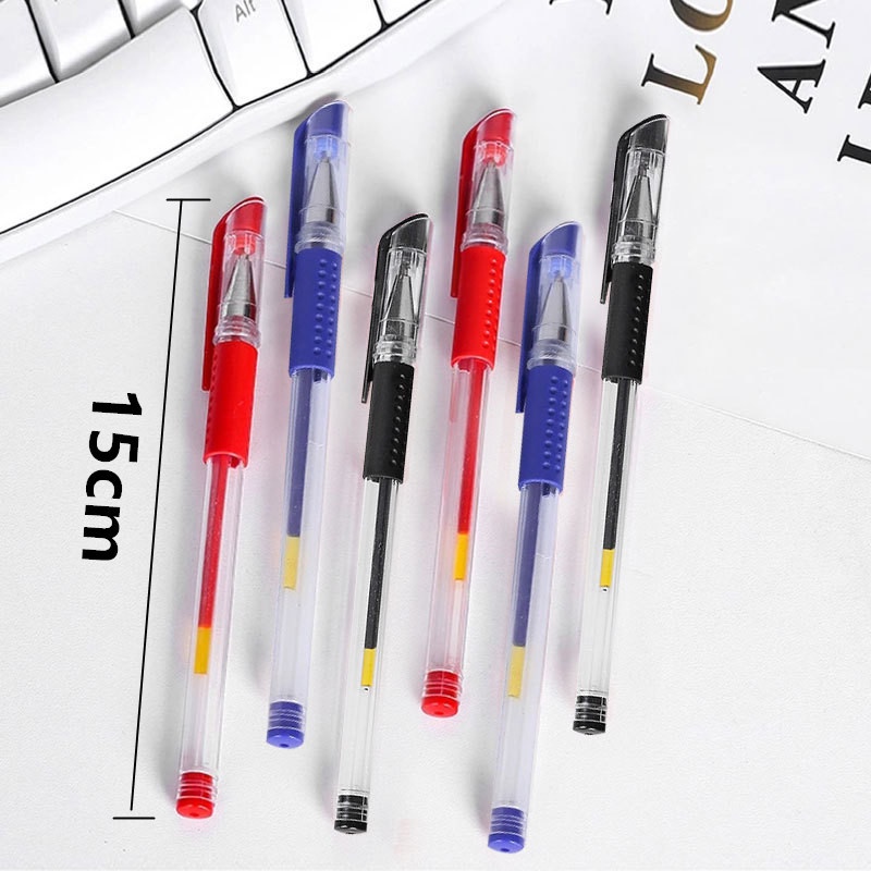Set 3 Bút Bi + 10 Ruột Bút Bi Thay Thế Ngòi 0.5mm Màu Đỏ Đen