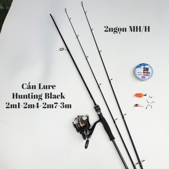 combo bộ cần câu 3m + máy 5 bộ máy đứng hunting black cao cấp, máy câu expert full kim loại 84