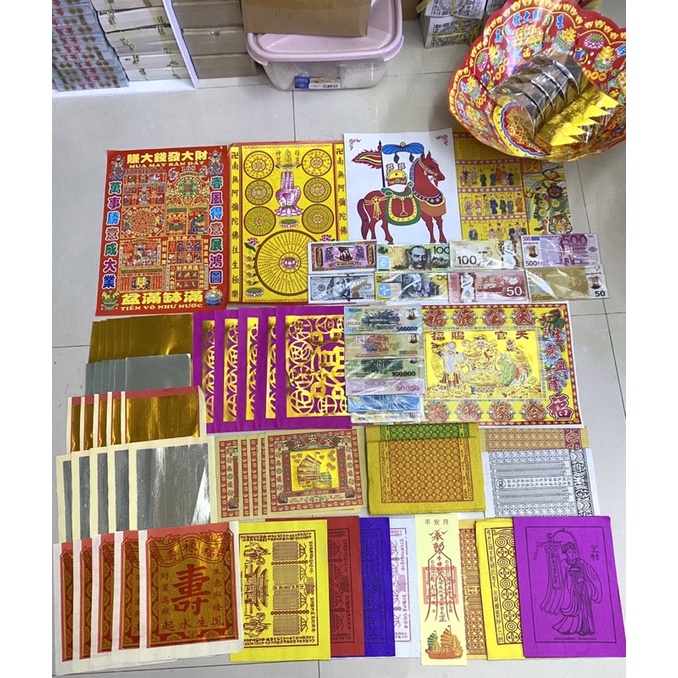 Bộ giấy cúng mùng 1 & ngày rằm hàng tháng ( bộ đại)