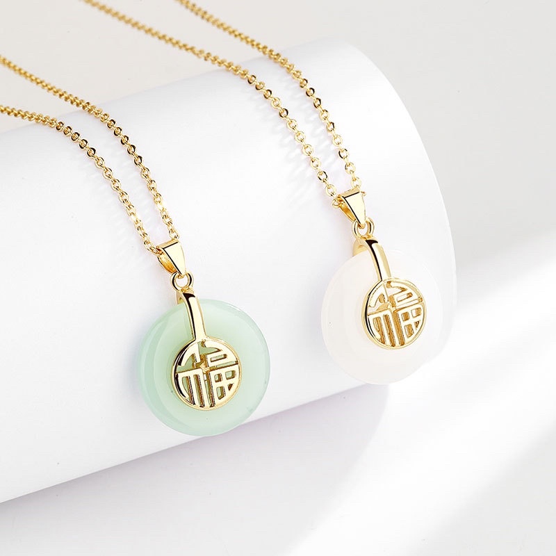 Dây chuyền đồng điếu màu xanh chiêu tài lộc