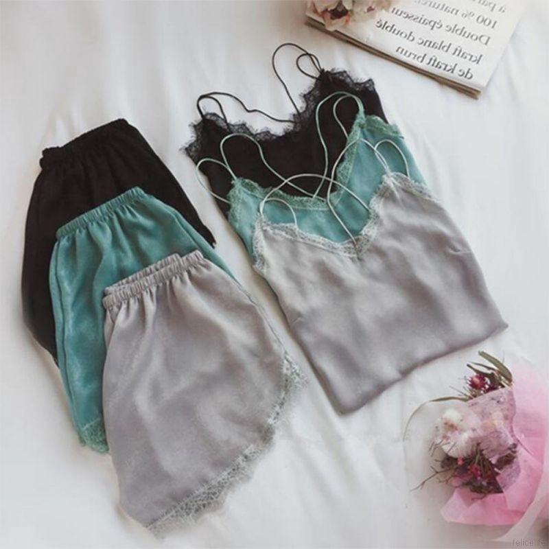 FREESHIP ĐƠN 99K_ Set áo và quần ngủ pajama mùa hè cho nữ