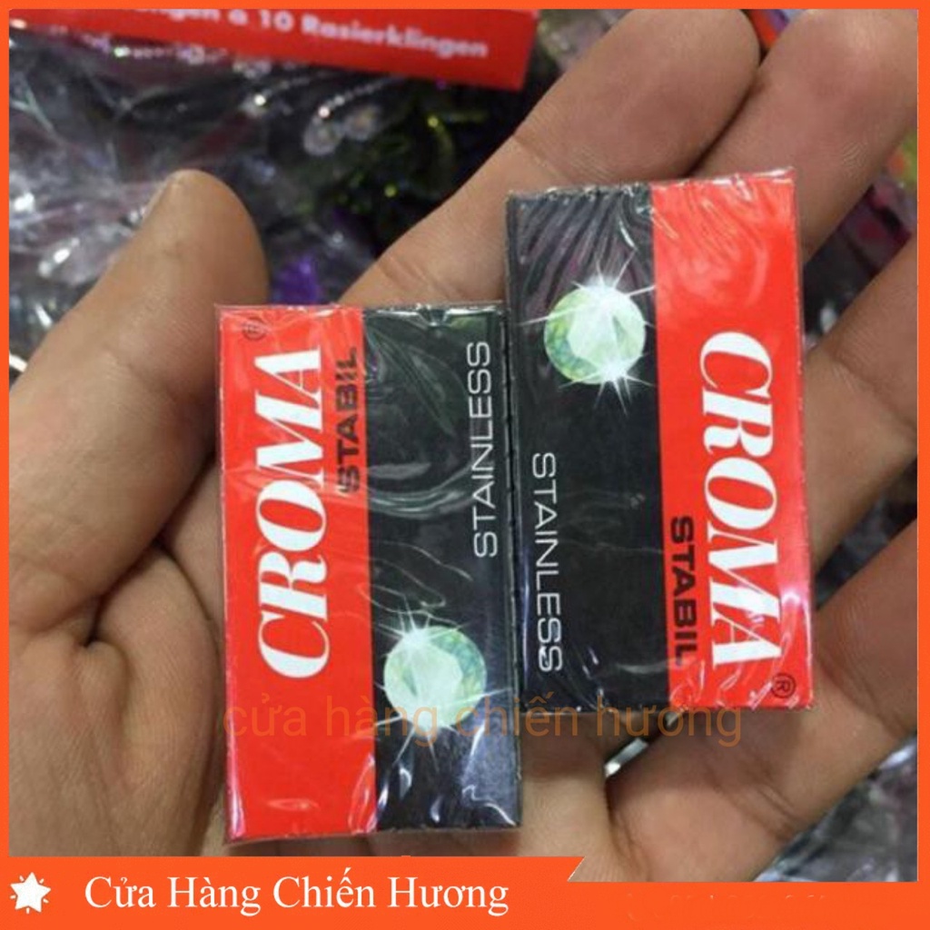 Hộp 10 dao cạo râu Croma, lưỡi dao lam