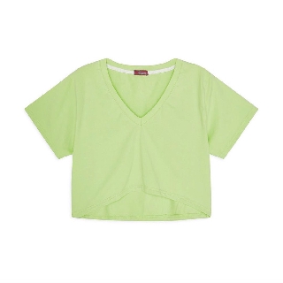 Áo croptop cổ tim thun giấy basic dễ thương