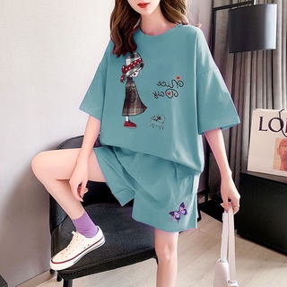 Bộ Đồ Thể Thao 100% Cotton Form Rộng Kiểu Hàn Quốc Cho Nữ 2022