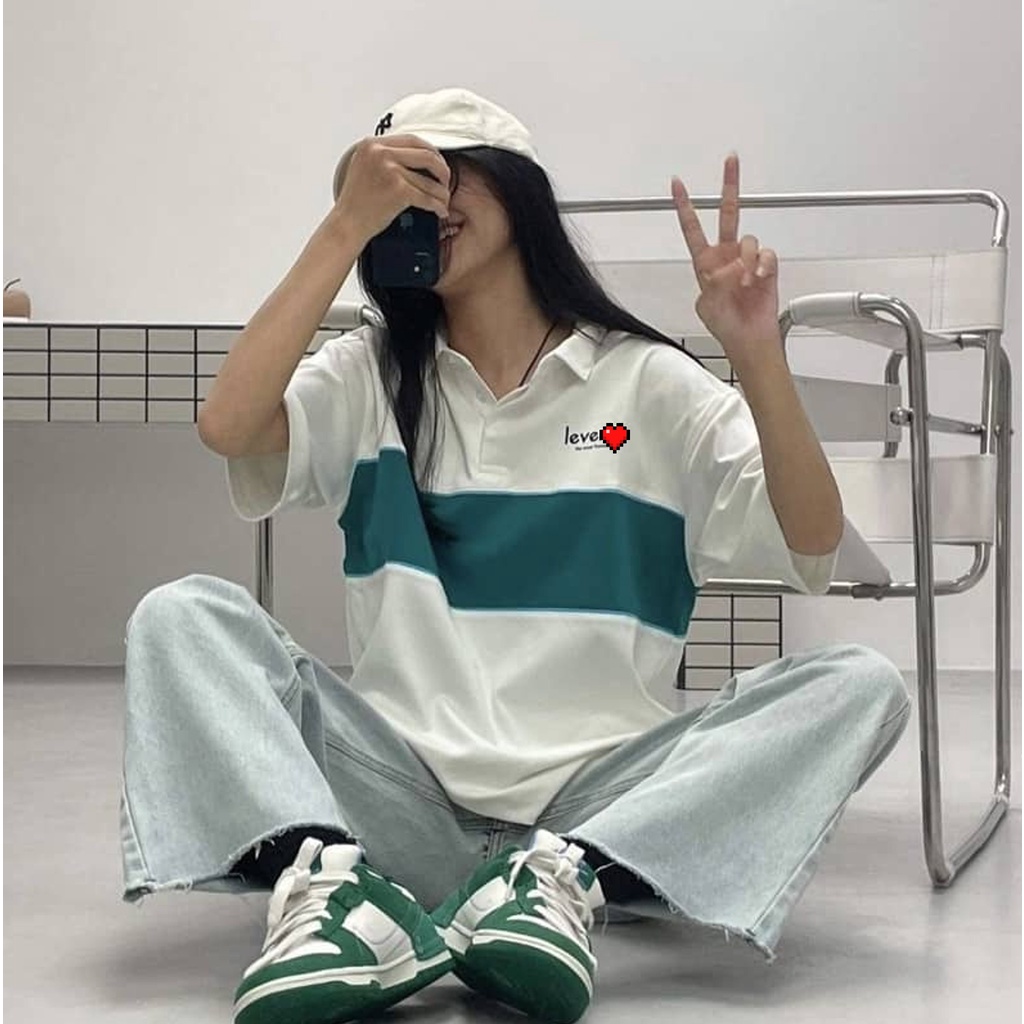 Áo thun polo Levent mini popular phông cổ trụ Unisex nam nữ cotton oversize form rộng - Gin Store