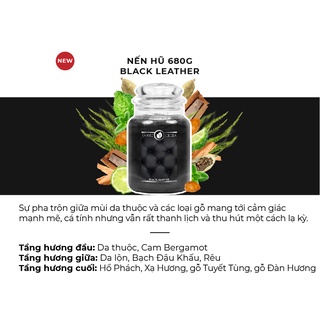 Nến hũ Goose Creek - Black Leather (680g)