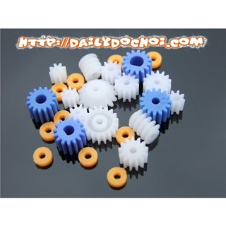 bộ bánh răng có bao gồm bánh răng trắng và xanh và vàng có đường kính lỗ trục2MM 2.3MM 3MM 4MM chế tạo xe,hàng mới 100%