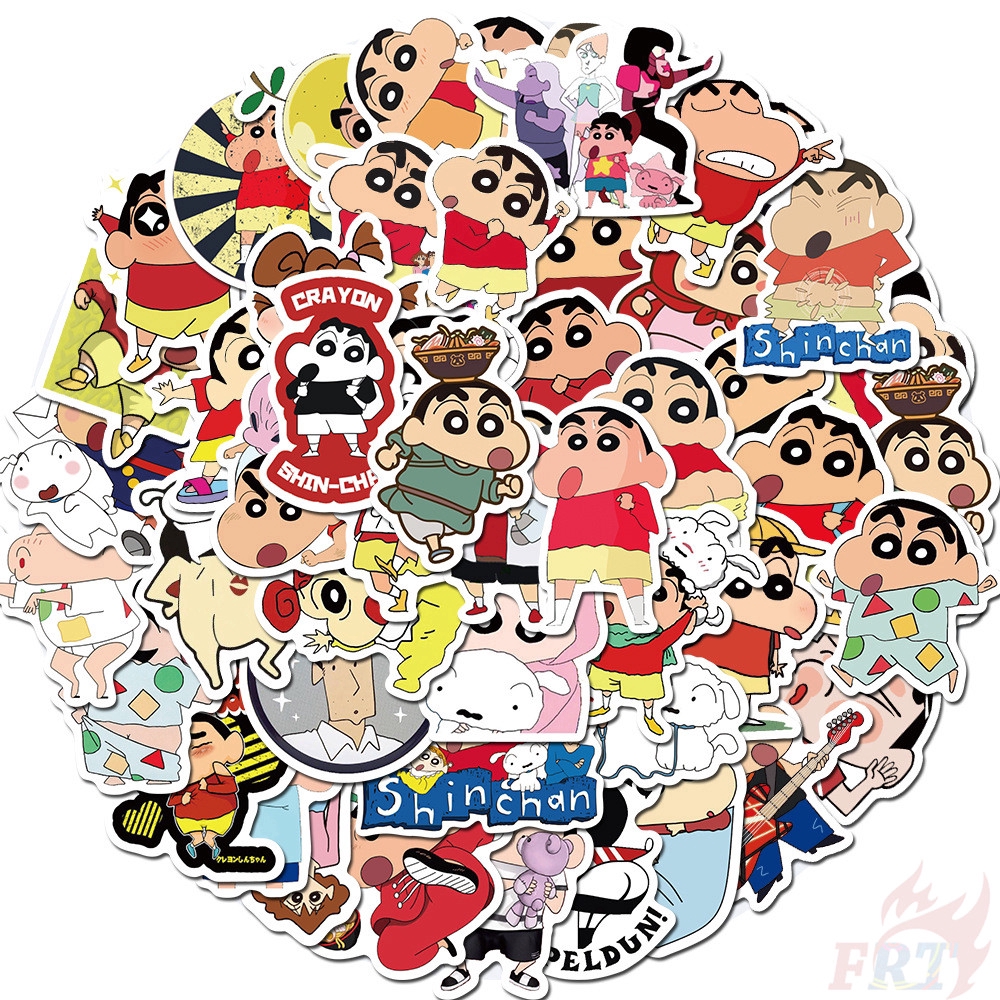 ❉ Crayon Shin-chan Series 01 Stickers ❉ 50Pcs/Set Anime DIY Fashion Decals Doodle Stickers