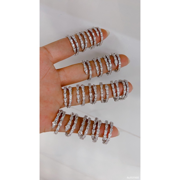Nhẫn rắn BVL bạc 925 gắn đá xi kim cao cấp Minh Tâm Jewelry