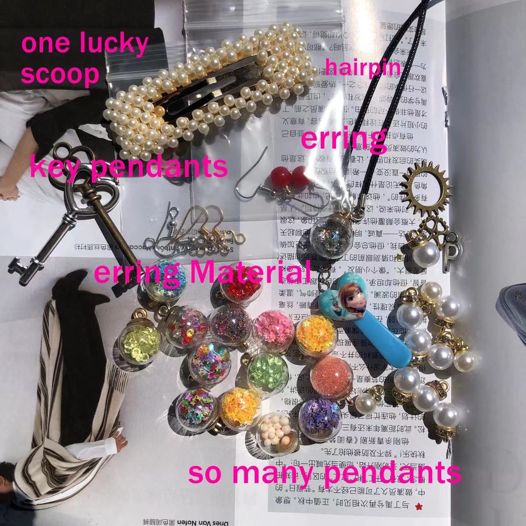 【Cherry's Live】 Chiếc thìa may mắn ngẫu nhiên! ! Mặt dây chuyền hợp kim và bánh răng thời trang