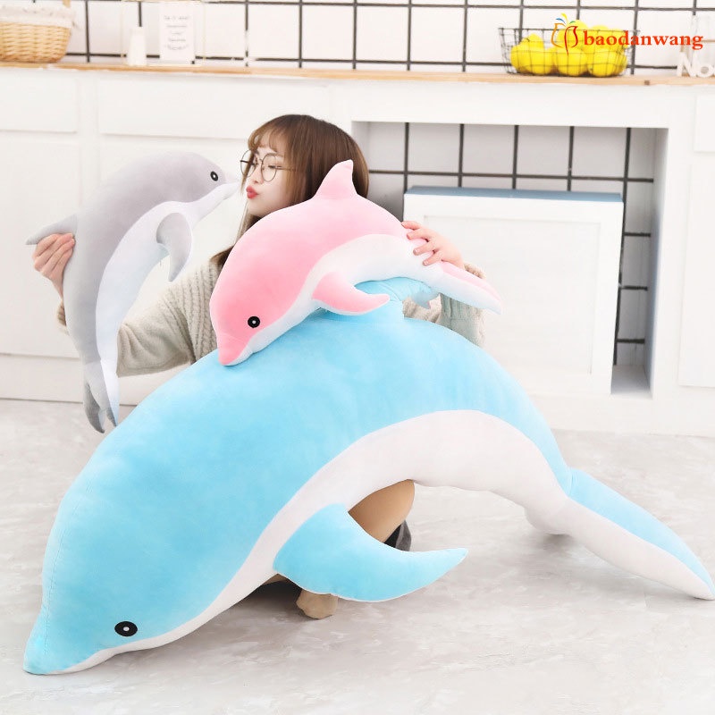 Đồ chơi nhồi bông hình cá heo mềm mại đáng yêu