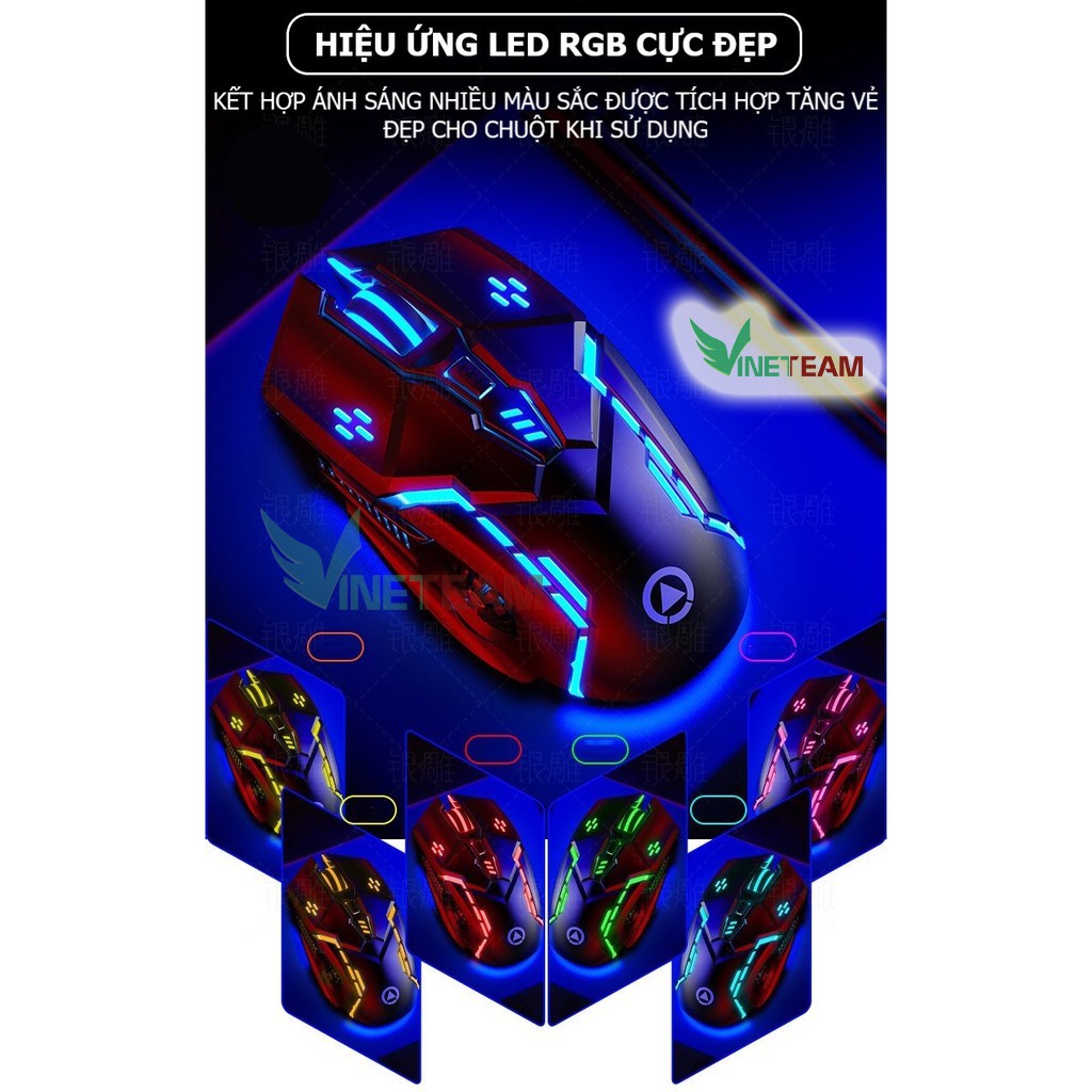 Chuột chơi game máy tính G5 led RGB-chuột Gaming thiết kế 6D,chỉnh được DPI, tương thích pc, laptop-Xgamingstore -dc4398