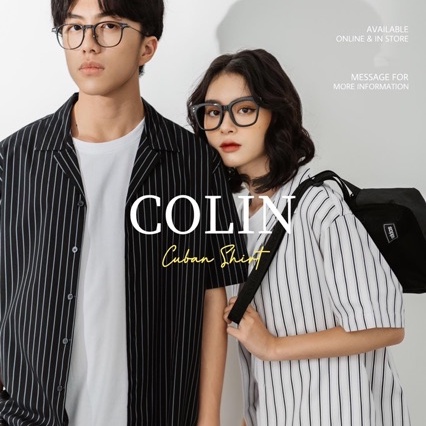 Sơ Mi ngắn tay INSIGHT Unisex họa tiết kẻ dọc
