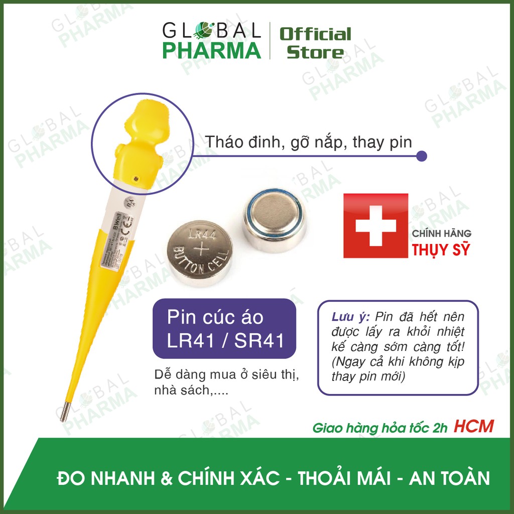 [SX TẠI THỤY SĨ] Nhiệt Kế Điện Tử - Cực chính xác, cực nhanh (Đo trong 10 giây) B-WELL WT-06 (Thỏ/Vịt)