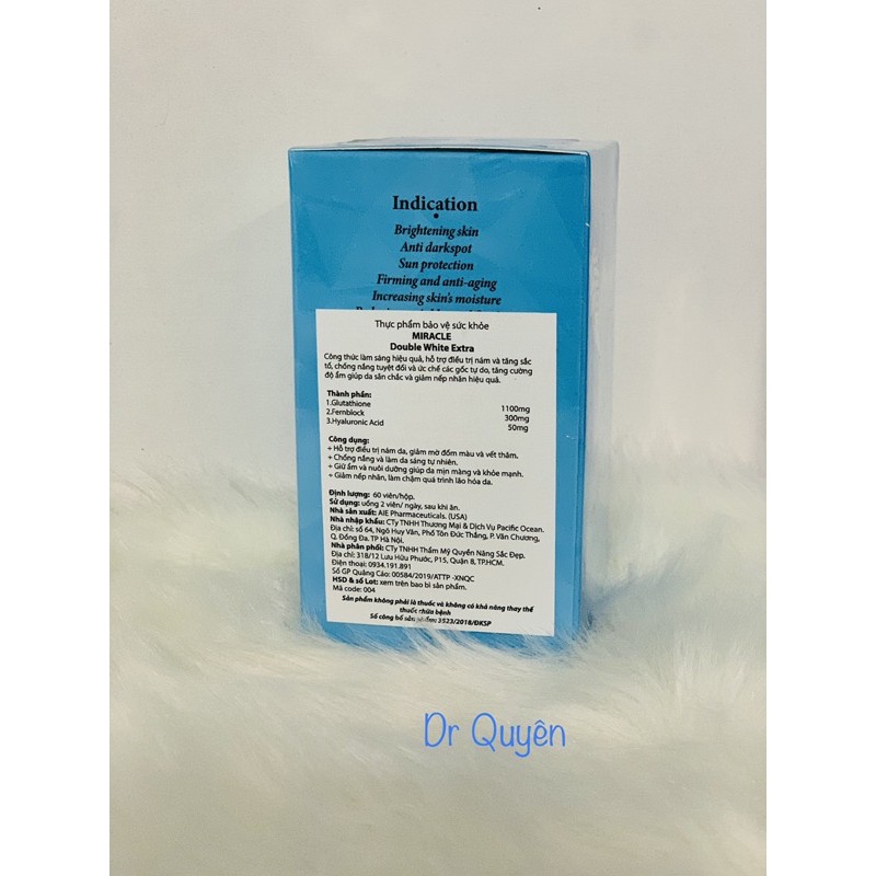 [ CHÍNH HÃNG] Viên uống trắng da, chống nắng, ngừa nám MIRACLE hộp 60 viên | BigBuy360 - bigbuy360.vn