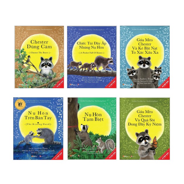 Sách Combo 6 cuốn picture book song ngữ Gấu mèo Chester + Tặng 400 câu đố luyện trí thông minh